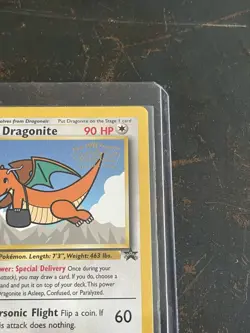 1999 Pokemon TCG Dragonite Card WB Stamped Movie Promo #5 WOTC Black Star NM - Image 2
