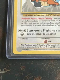 1999 Pokemon TCG Dragonite Card WB Stamped Movie Promo #5 WOTC Black Star NM - Image 4