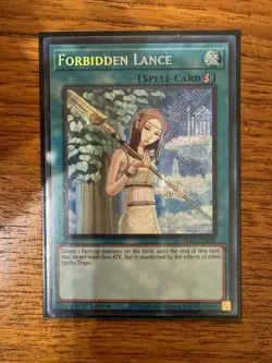 Forbidden Lance RA02-EN058 Secret Rare Official English Card NM 1st Edition - Image 1