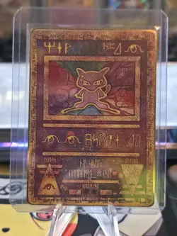 Custom Metal Ancient Mew Pokemon Card - Gold Plated - High Quality - Image 1