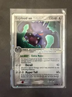 Pokemon TCG Exploud EX Holo Card 92/100 Crystal Guardians Series NM - Image 1