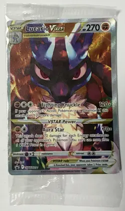 Pokemon TCG Lucario VSTAR SWSH291 SEALED Promo Card Holo - Image 1