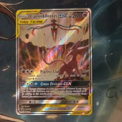 The Pokemon Company Espeon & Deoxys GX SM240 TAG TEAM Holo Promo 260 HP Card - Image 1