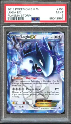 Lugia EX 108/135 Plasma Storm Ultra Rare PSA 9 Mint Pokemon Card - Image 1