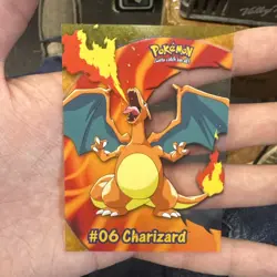 Topps Pokemon TV Animation Charizard #06 Clear Card - Image 1