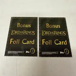 Lord of the Rings Fellowship Ring FOTR - Bonus Foil Box Topper Set of 2 Cards - Image 2