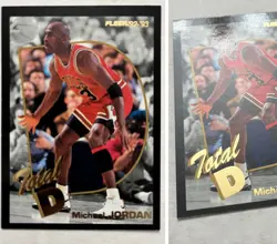 🐐Michael Jordan 🔥 1992-93 Fleer Total D #5 of 15 GOLD FOIL INSERT Bulls CLEAN - Image 1