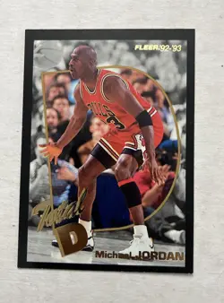 🐐Michael Jordan 🔥 1992-93 Fleer Total D #5 of 15 GOLD FOIL INSERT Bulls CLEAN - Image 5