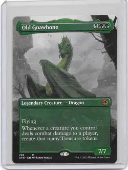 2021 MTG Magic The Gathering AFR Forgotten Realms Borderless #296 Old Gnawbone - Image 1