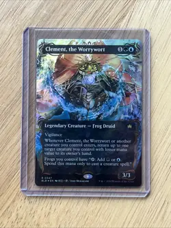 Clement, the Worrywort (Borderless) (Raised Foil) Bloomburrow Foil 0347 - Image 1