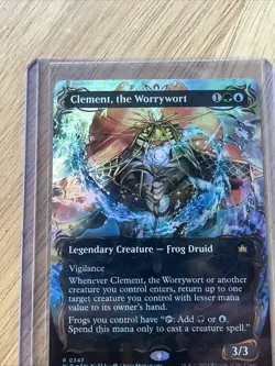 Clement, the Worrywort (Borderless) (Raised Foil) Bloomburrow Foil 0347 - Image 3