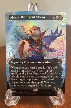 MTG Alania, Divergent Storm Borderless Raised Foil Bloomburrow BLC #344 Magic - Image 1