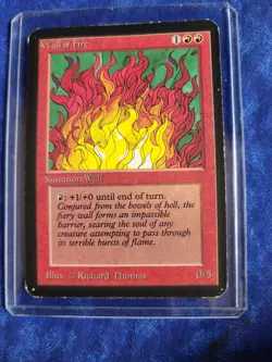 Wall of Fire Limited Edition ALPHA MTG Magic The Gathering - Image 1