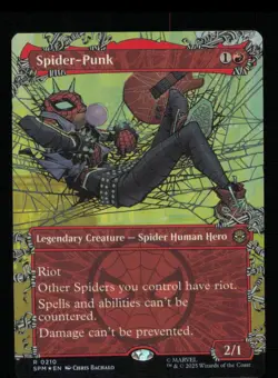 Spider-Punk (Borderless) 210 Marvel's Spider-Man Magic: The Gathering Foil NM - Image 1