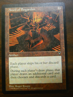 MTG Pre-Modern Visions Artifact Anvil Of Bogardan Lightly Played Condition - Image 1