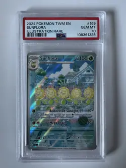Pokemon Twilight Masquerade Sunflora 169 PSA 10 - Image 1