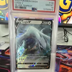 Pokemon TCG Lugia V Ultra Rare Holo 138/195 Silver Tempest PSA 10 2022 - Image 3