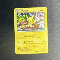 Pokemon TCG Pikachu XY95 Promo Holo- Let’s Eat Together- MP - Image 1