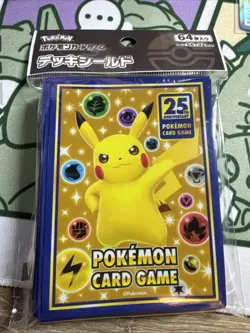 Pokemon Pikachu 25th Anniversary 64 Sleeves (Japanese) OPENED BUT UNUSED - Image 1