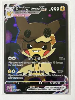 Pokemon Non-TCG Mimikyu Pikachu VCOS High Quality Holo Fan Art Nm - Image 1