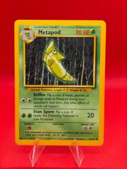 METAPOD 54/102 C BASE SET UNLIMITED POKEMON LP - Image 1