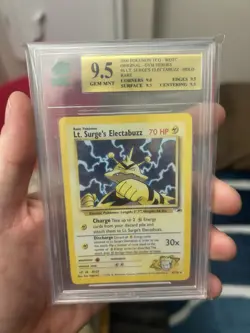 MINT POKEMON GYM HEROES #6/132 LT. SURGE'S ELECTABUZZ HOLO MNT 9.5 - Image 1