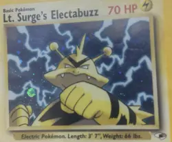 MINT POKEMON GYM HEROES #6/132 LT. SURGE'S ELECTABUZZ HOLO MNT 9.5 - Image 2