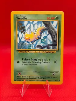 WEEDLE 69/102 C BASE SET UNLIMITED POKEMON NM/M - Image 1