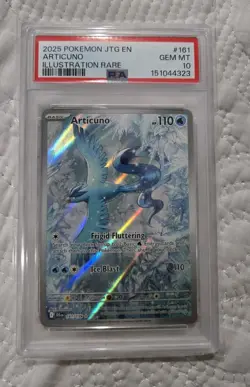 2025 Pokemon JTG EN Articuno ILLUSTRATION RARE 161/159 PSA 10 - Image 1