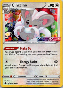 PRERELEASE Cinccino SWSH009 - Sword & Shield - Holo Pokemon Card Near Mint (NM) - Image 1