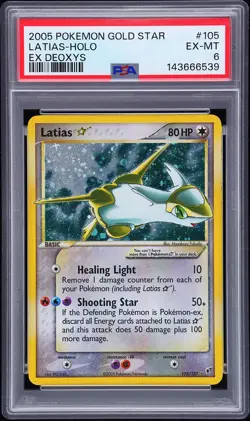 2005 POKEMON EX DEOXYS GOLD STAR #105 LATIAS-HOLO PSA 6 - Image 1