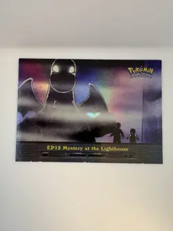 Pokemon Topps Series 2 EP13 Mystery at the Lighthouse Rainbow Foil Holo 1999 LP - Image 1