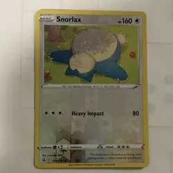 Pokemon Snorlax Swsh08: Fusion Strike 206/264 Reverse Holo Basic 160 HP Common - Image 1