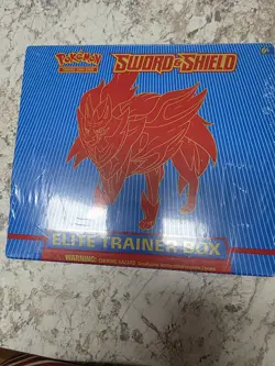 Sword and Shield Base ETB Elite Trainer Box Zamazenta Pokemon TCG Sealed w. case - Image 1