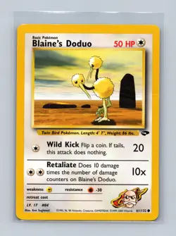 Blaine's Doduo 61/132 Common Gym Challenge Unlimited Lightly Played - Image 1