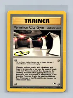 Vermilion City Gym 120/132 Uncommon Gym Heroes Pokemon Unlimited Lightly Played - Image 1