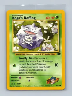 Koga's Koffing 79/132 Common Gym Challenge Unlimited Lightly Played - Image 1