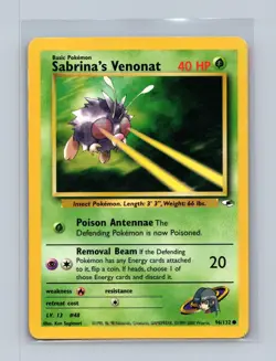 Sabrina's Venonat 96/132 Common Gym Heroes Unlimited Lightly Played - Image 1