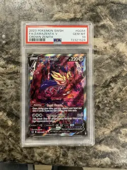 Fa/Zamazenta V Pokemon Sword And Shield Crown Zenith GG54 PSA 10 - Image 1