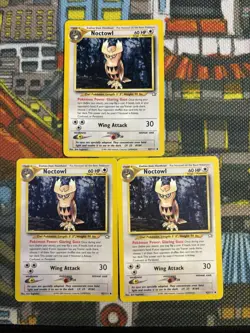 Pokemon TCG Noctowl Neo Genesis 42/111 Regular Unlimited Uncommon (x3) 💎🔥 - Image 1