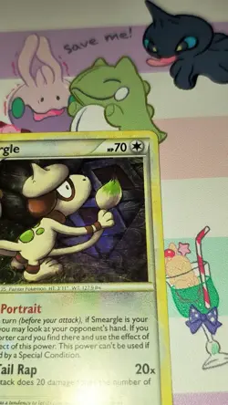 SMEARGLE 8/90 HOLO RARE HGSS Undaunted Pokemon HOLO BLEED SWIRL🌀 - Image 4