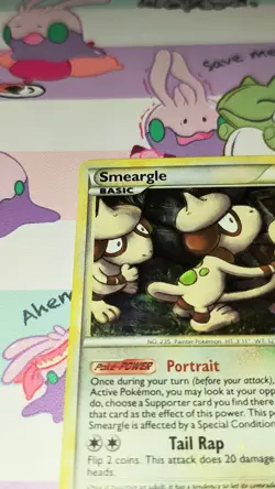 SMEARGLE 8/90 HOLO RARE HGSS Undaunted Pokemon HOLO BLEED SWIRL🌀 - Image 5