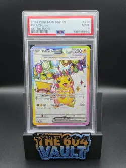 2024 POKEMON SSP EN-SURGING SPARKS ULTRA RARE #219 PIKACHU EX PSA 9 - Image 1
