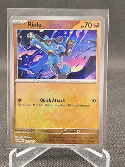 Pokemon SV: Prismatic Evolutions 050/131 Riolu (Master Ball Pattern) - Image 1
