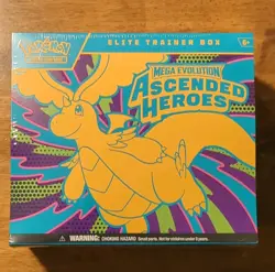 Pokemon TCG Mega Evolution Ascended Heroes Elite Trainer Box Promo Sleeves Coin - Image 1