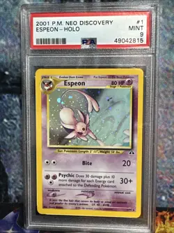 2001 Pokemon Neo Discovery Espeon #1 Holo PSA 9 - Image 2