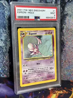 2001 Pokemon Neo Discovery Espeon #1 Holo PSA 9 - Image 5