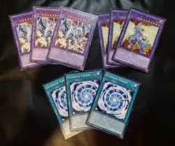 3x Blue-Eyes Twin Burst Dragon & Tyrant Dragon + Ultimate Fusion SDWD Yugioh Set - Image 1
