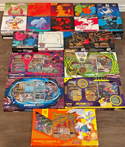 Pokemon Card Etbs & Premium Collection Boxes Charizard (OPENED) READ Description - Image 1