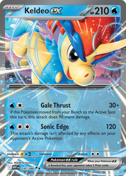 Pokemon Keldeo ex - 030/086 - Double Rare NM-Mint PKMN SV White Flare - Image 1